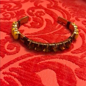 Jcrew yellow and gold cuff bracelet